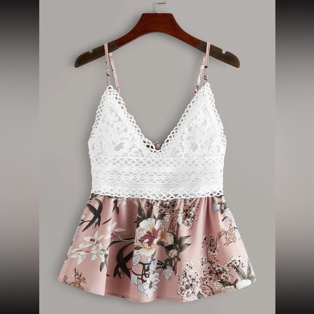 Lace Tie/Open-Back Cami